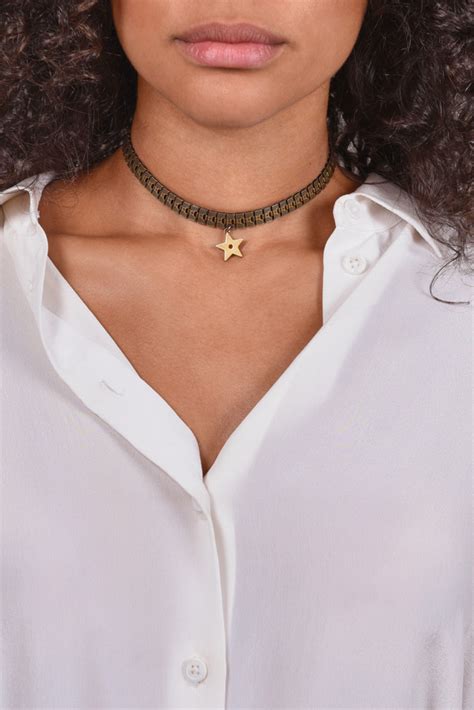 la rose dior choker|dior star necklace.